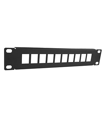 Panel de conexiones UTP de 10 pulgadas para conectores Keystone - 10 puertos