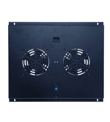 Paquete de ventiladores con 2 ventiladores y termostato adecuado para armarios de servidores de pie con una profundidad de 600 mm