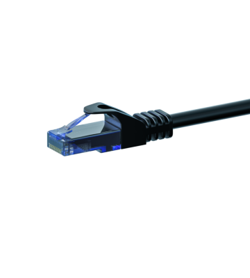 Cable de conexión UTP CAT6a de 0,50 m, negro - 100 % cobre
