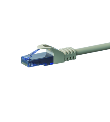 Cable de conexión UTP CAT6a de 15 m, color gris - 100 % cobre