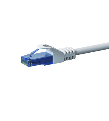 Cable de conexión UTP CAT6a de 7,50 m, blanco - 100 % cobre