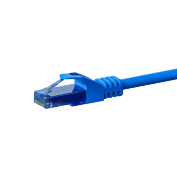 Cable de conexión UTP CAT6a de 0,25 m, azul - 100 % cobre