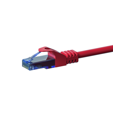 Cable de conexión UTP CAT6a de 15 m, color rojo - 100 % cobre