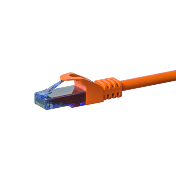 Cable de conexión UTP CAT6a de 0,50 m, color naranja - 100 % cobre