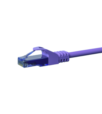 Cable de conexión UTP CAT6a de 10 m, color morado - 100 % cobre