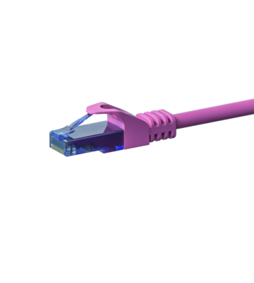 Cable de conexión UTP CAT6a de 3 m, color rosa - 100 % cobre