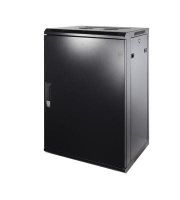Armario de pared de 18U con puerta metálica de 600x450x900 mm (ancho x profundidad x alto)
