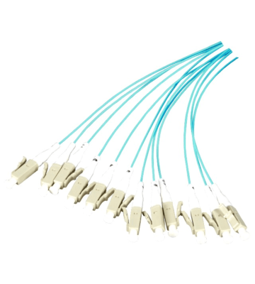 Cola de cerdo de fibra de vidrio OM3 turquesa LC - 12 piezas