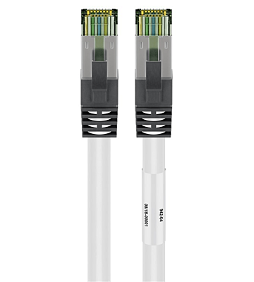 Cable de conexión Cat8 S/FTP (PIMF) de 2 m, color blanco