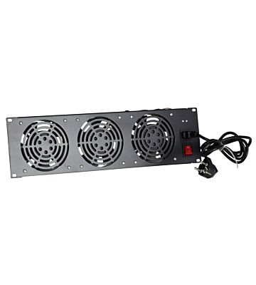 Paquete de ventiladores con 3 ventiladores aptos para colocar entre los postes verticales - 3U