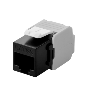 Conector Keystone UTP CAT6a - Sin herramientas - Negro