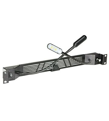 Iluminación LED tipo cuello de cisne de 19 pulgadas + regulador de intensidad - blanco/azul