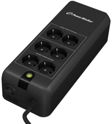 Sistema de alimentación ininterrumpida (UPS) PowerWalker Off-Line de 600 VA