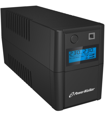 Sistema de alimentación ininterrumpida (UPS) PowerWalker Line-Interactive de 850 VA-L
