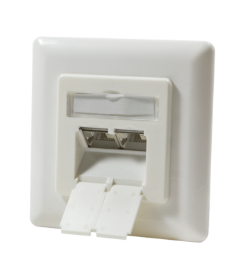 Caja de empotrar Cat6a UTP/STP, color marfil