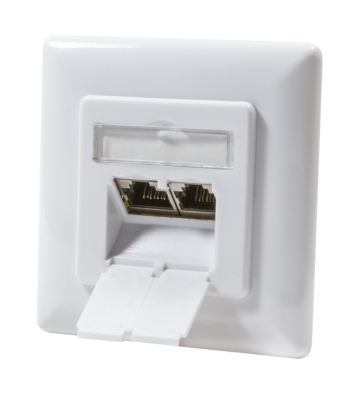 Caja de empotrar CAT6a UTP/STP, blanca
