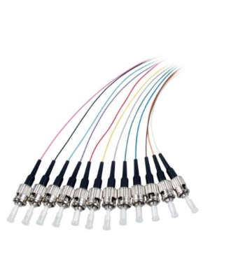 Juego de 12 piezas de cable flexible de fibra de vidrio OM4 de colores ST
