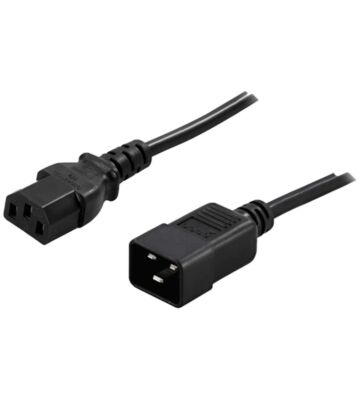 Cable de alimentación C13 a C20 de 1,80 m, color negro