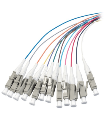 Juego de 12 piezas de cable de fibra de vidrio OS2 con conector de color LC