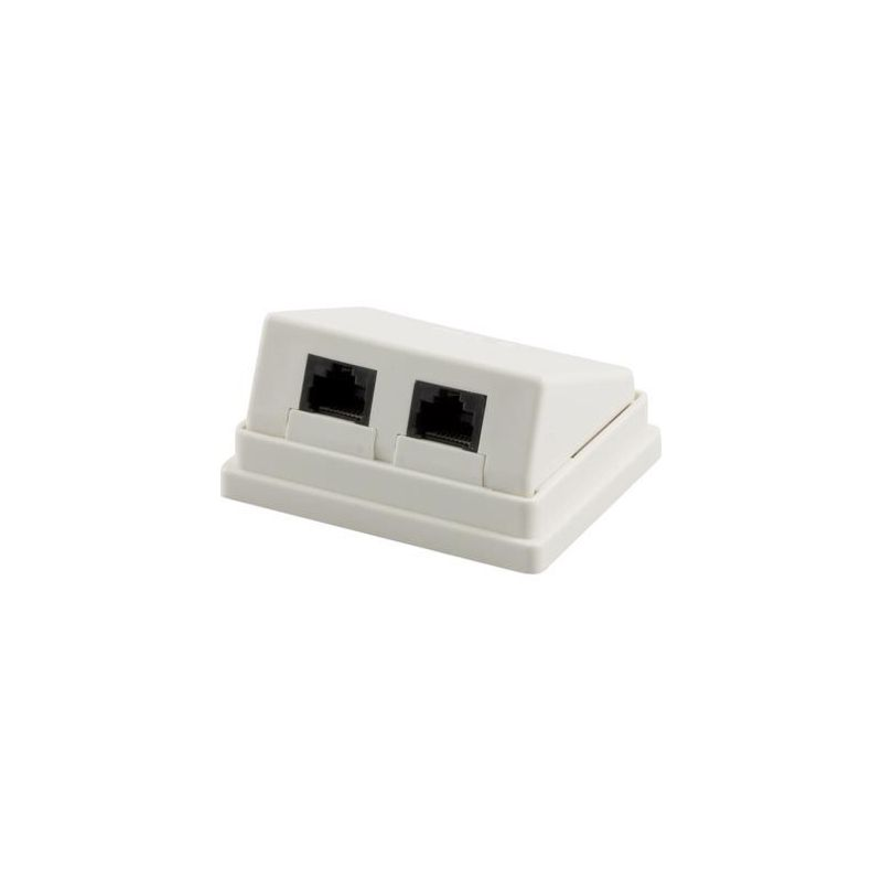Caja de montaje en superficie CAT5e UTP, blanca