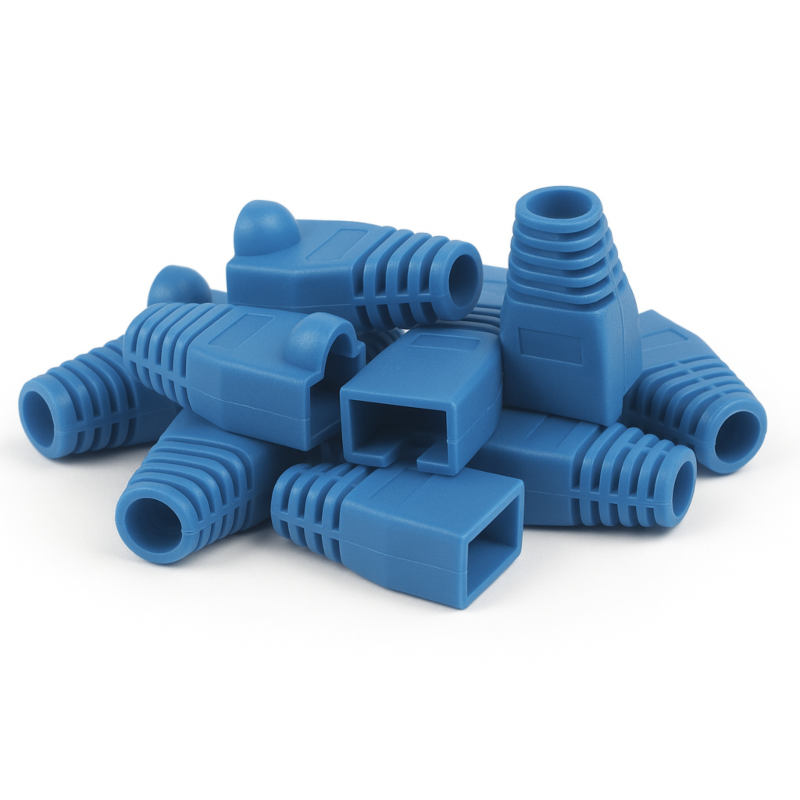 DANICOM funda para cable RJ45 azul grande - 10 unidades