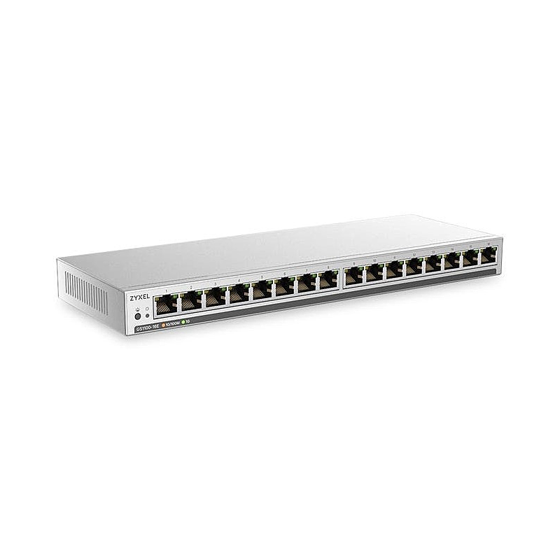 Switch no gestionado Zyxel GS1100-16E de 16 puertos