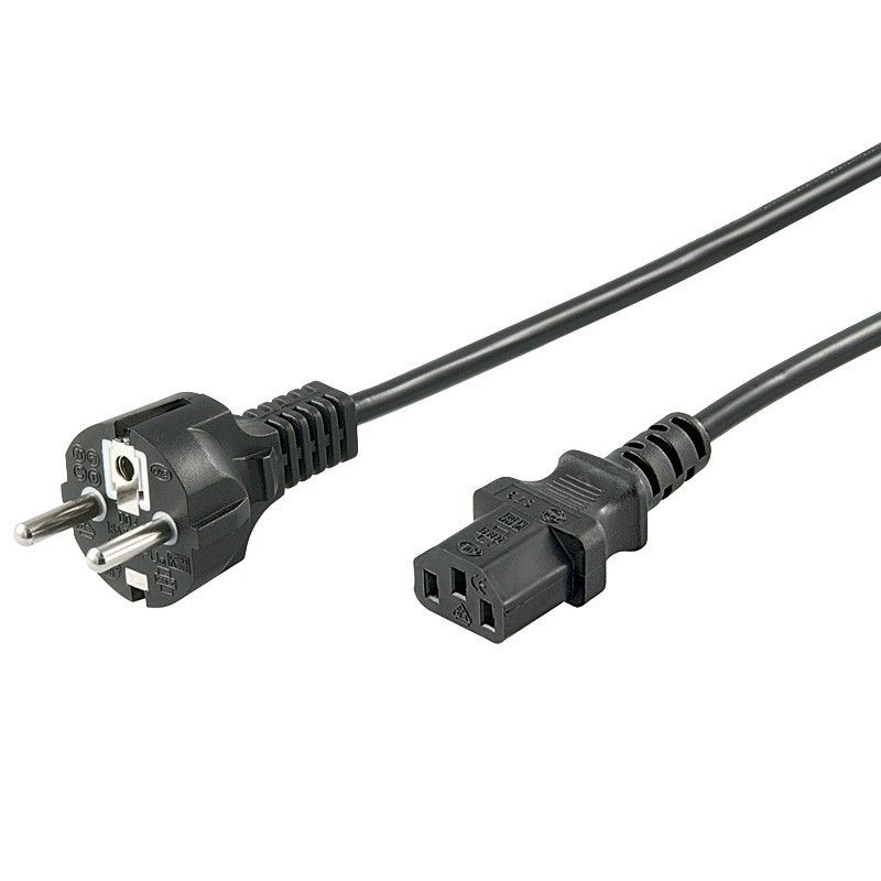 Cable de alimentación Schuko a C13 de 3 m, color negro