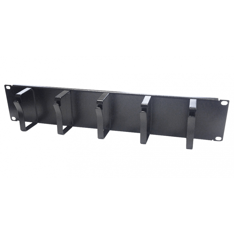 Soporte metálico para cables de 19 pulgadas y 2U