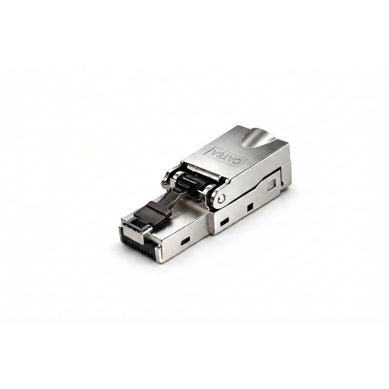 Conector RJ45 sin herramientas DANICOM S/FTP CAT6A para núcleo sólido