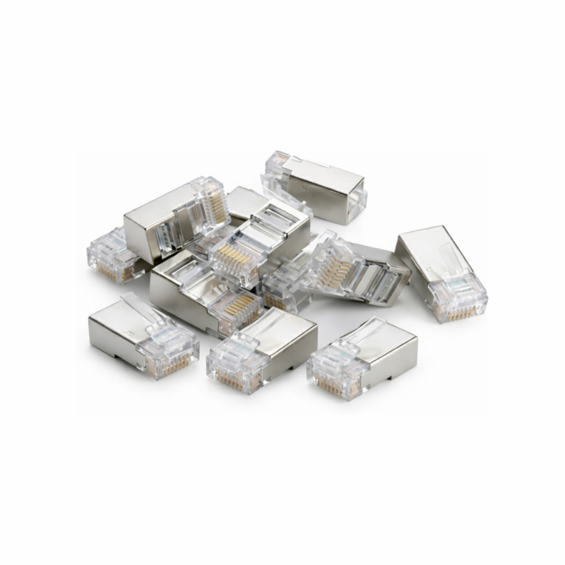 Conector pasante DANICOM FTP CAT6 RJ45 - Núcleo pasante flexible - 10 unidades