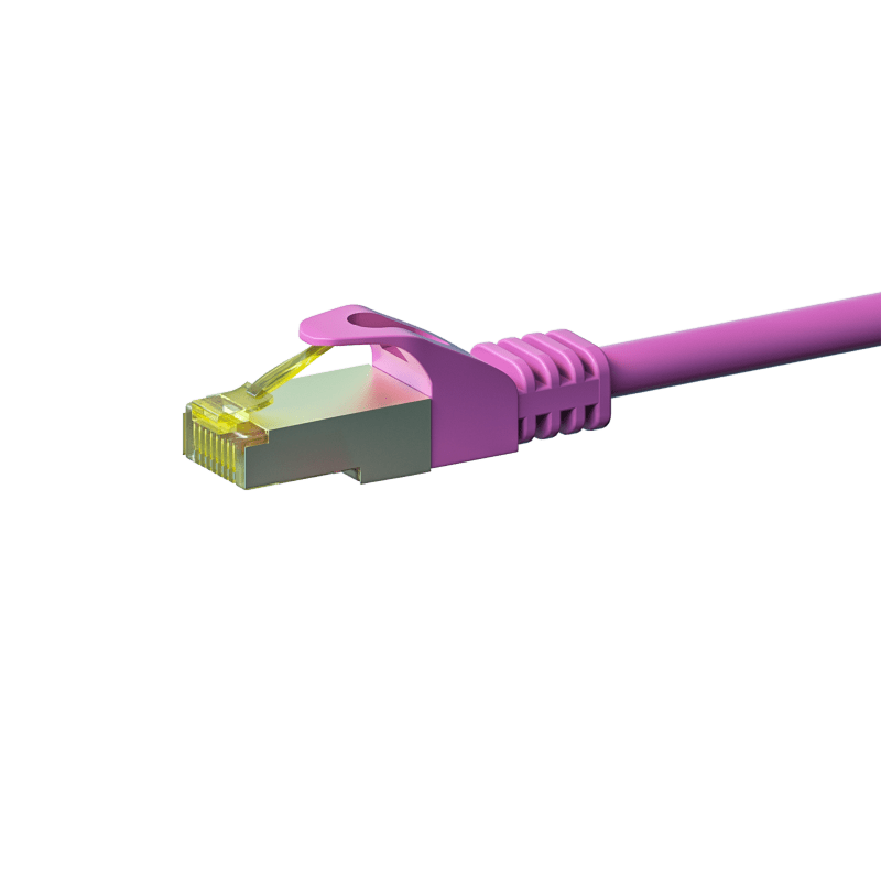 Cable de conexión Cat7 S/FTP (PIMF) de 5 m, color rosa