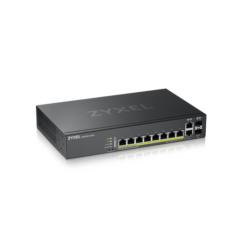 Switch gestionado PoE+ Zyxel GS2220 de 10 puertos