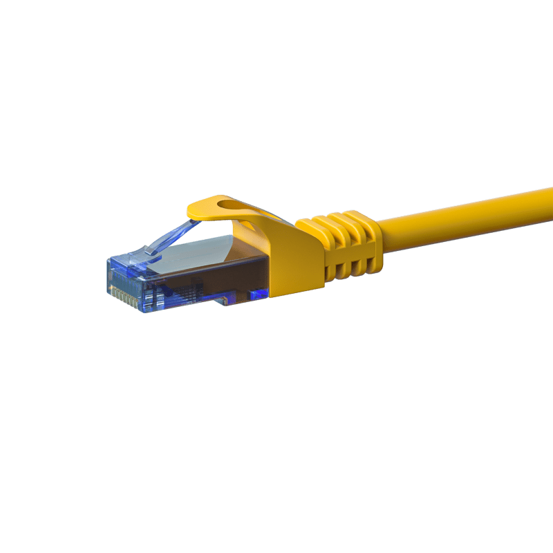 Cable de conexión UTP CAT6a de 2 m, color amarillo - 100 % cobre
