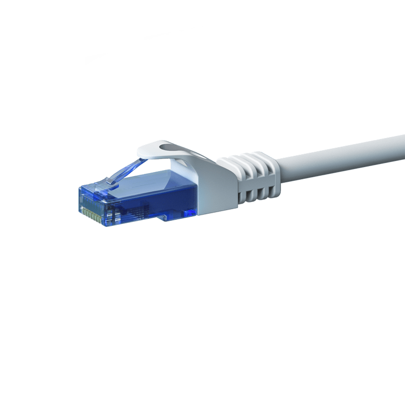 Cable de conexión UTP CAT6a de 5 m, blanco - 100 % cobre