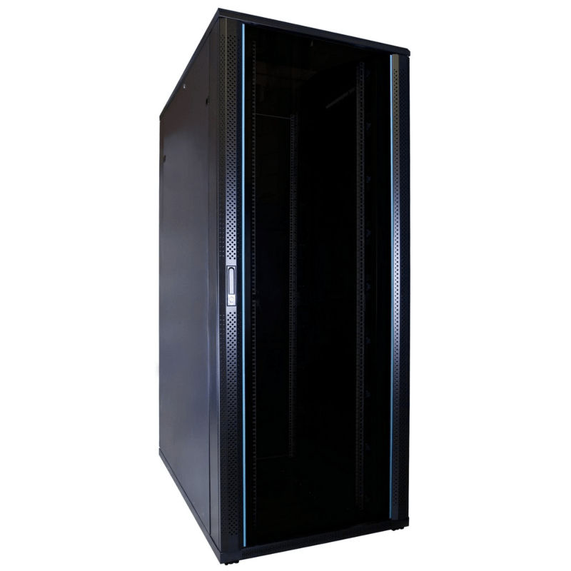 Armario para servidores de 47U con puerta de cristal de 800x1200x2200 mm (ancho x profundidad x alto)