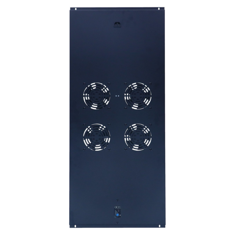 Paquete de ventiladores con 4 ventiladores y termostato adecuado para armarios de servidores de pie con una profundidad de 1200 mm