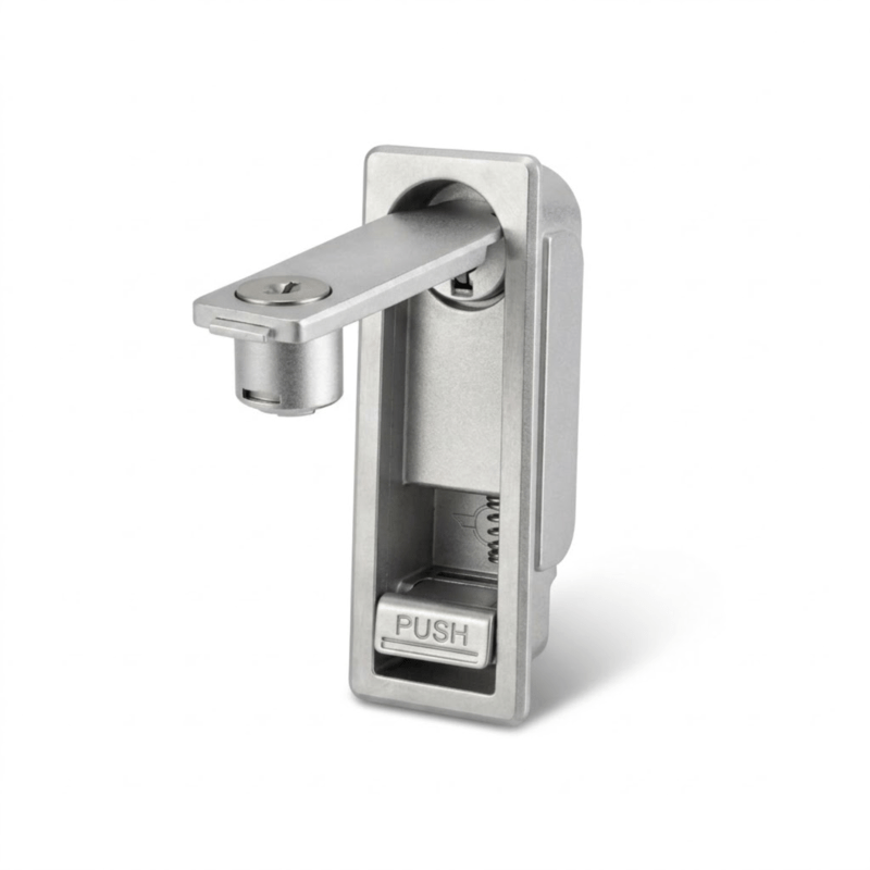 Cerradura de puerta estándar apta para armarios de servidores exteriores de 9U a 22U.