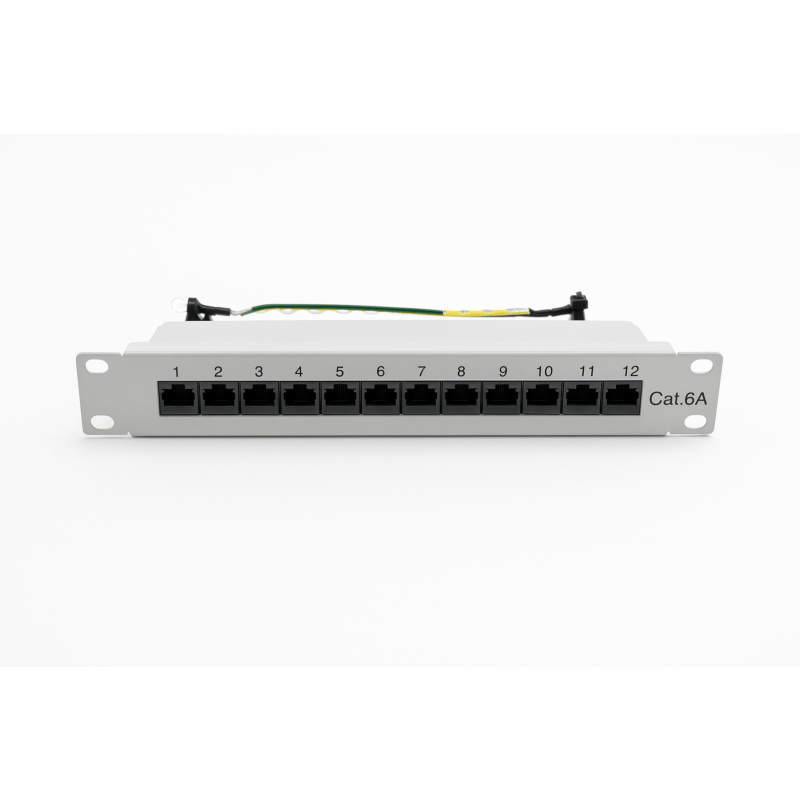 Panel de conexión STP de 12 puertos y 10 pulgadas Cat6a