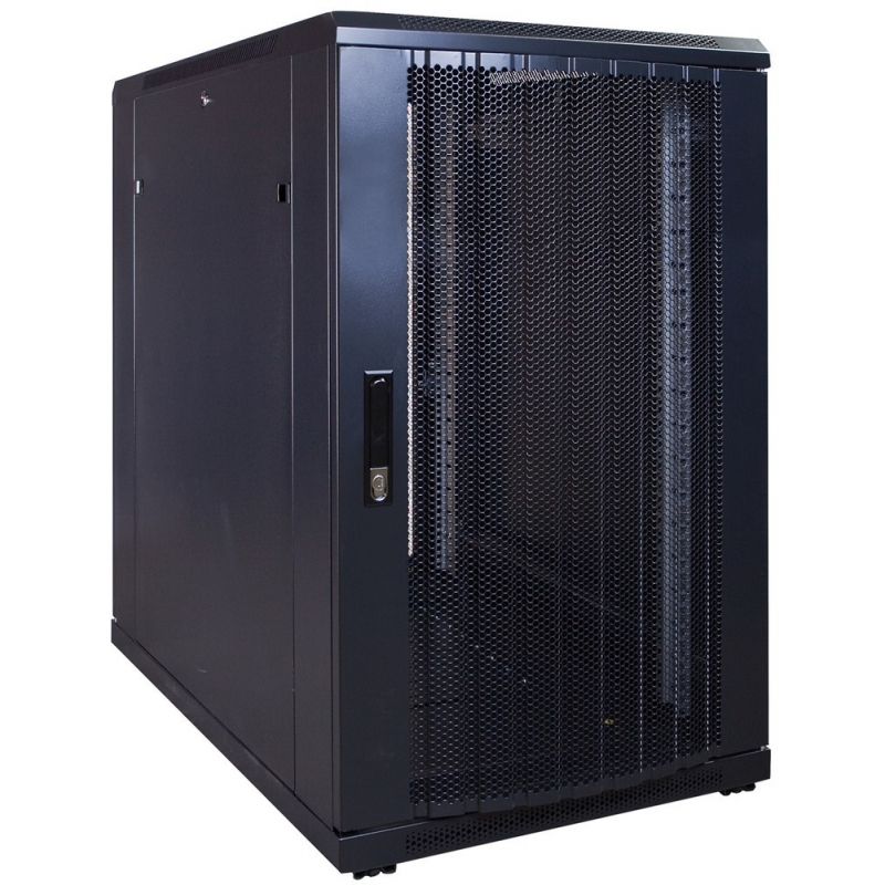 Armario para servidores de 18U con puerta perforada de 600x1000x1000 mm (ancho x profundidad x alto)