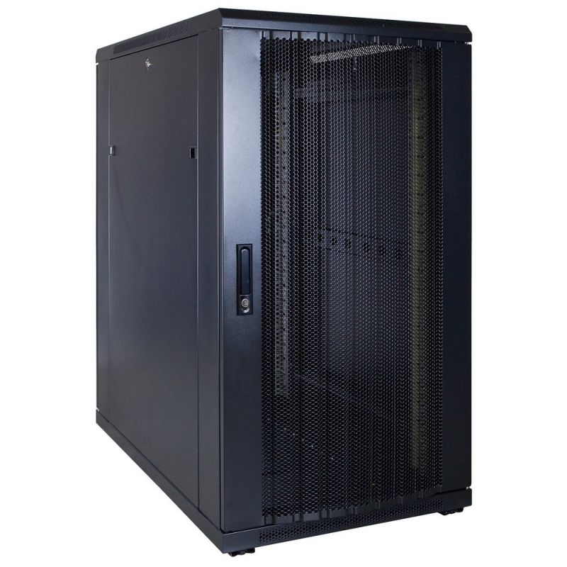 Armario para servidores de 22U con puerta perforada de 600x1000x1200 mm (ancho x profundidad x alto)