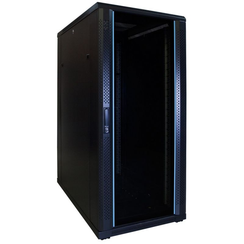 Armario para servidores de 27U con puerta de cristal de 600x1000x1400 mm (ancho x profundidad x alto)