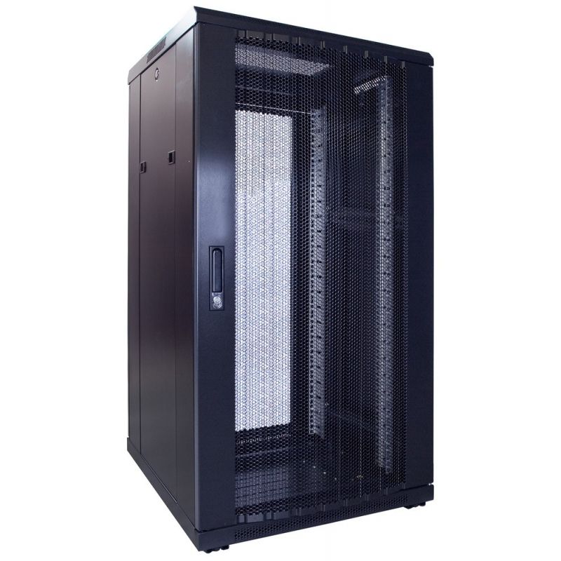 Armario para servidores de 22U con puerta perforada de 600x600x1200 mm (ancho x profundidad x alto)