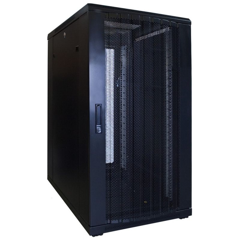 Armario para servidores de 22U con puerta perforada de 600x800x1200 mm (ancho x profundidad x alto)