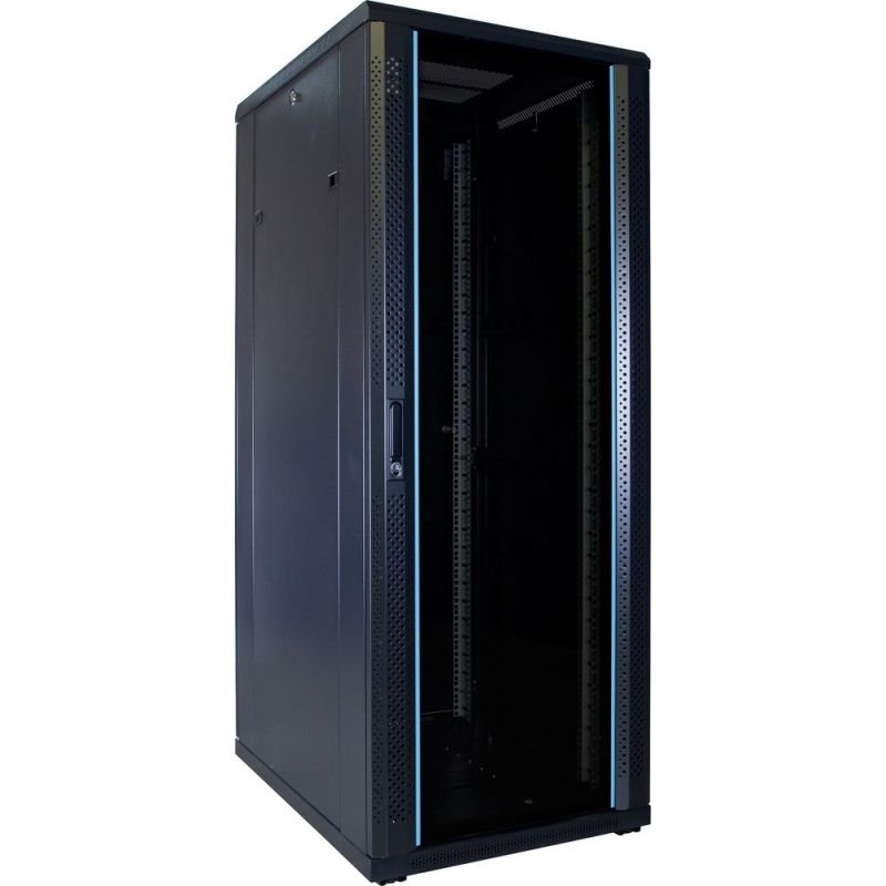 Armario para servidores de 32U con puerta de cristal de 600x800x1600 mm (ancho x profundidad x alto)