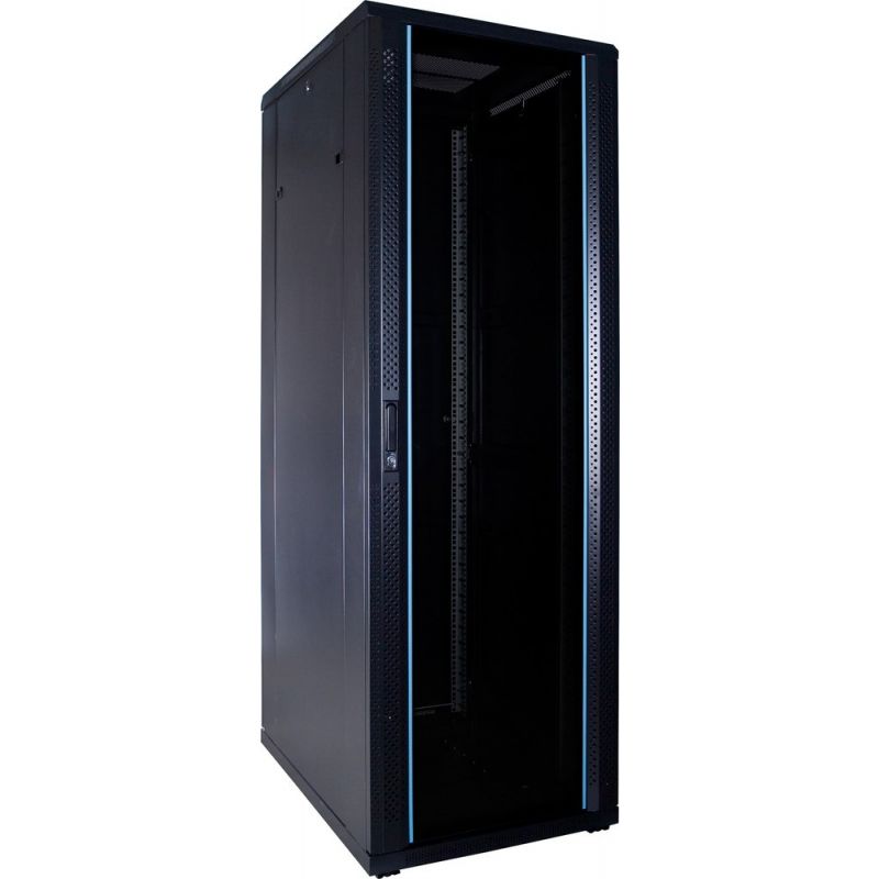 Armario para servidores de 37U con puerta de cristal de 600x800x1800 mm (ancho x profundidad x alto)