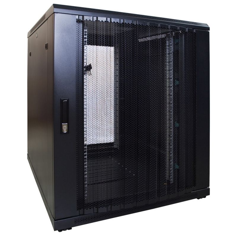 Armario para servidores de 18U con puerta perforada de 800x1000x1000 mm (ancho x profundidad x alto)