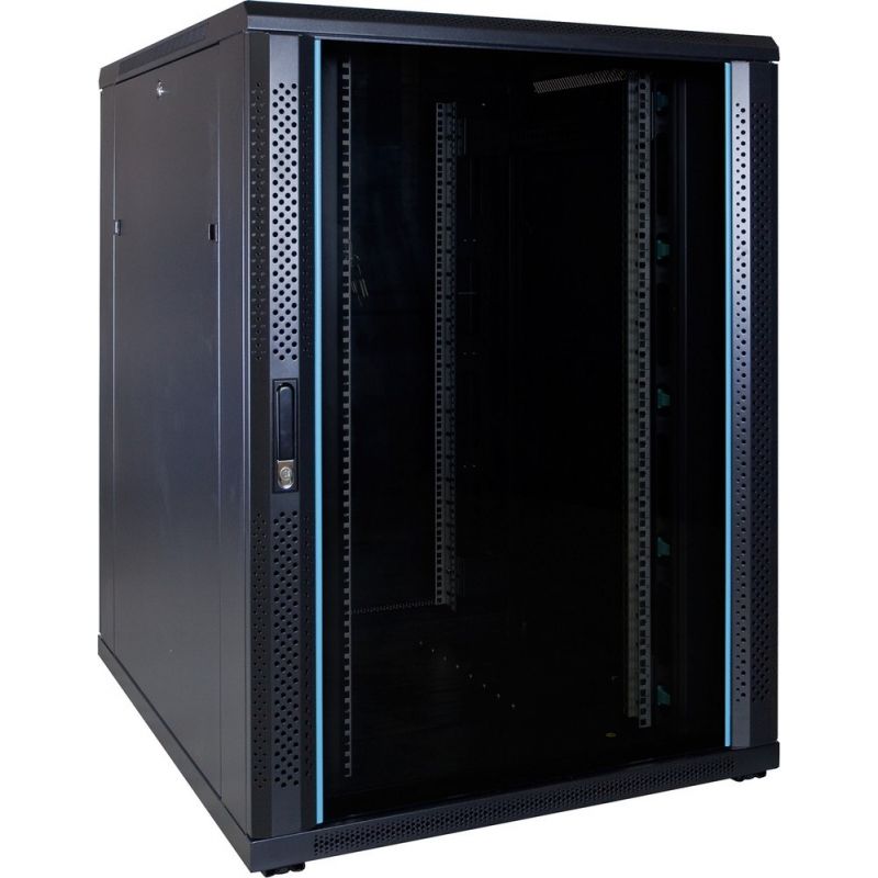 Armario para servidores de 22U con puerta de cristal de 800x1000x1200 mm (ancho x profundidad x alto)