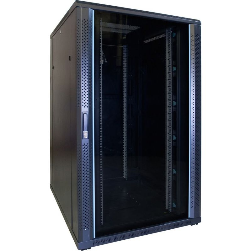 Armario para servidores de 27U con puerta de cristal de 800x1000x1400 mm (ancho x profundidad x alto)