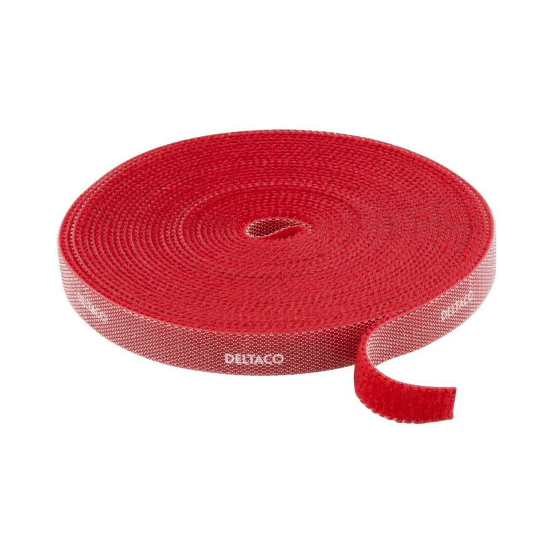 Velcro de 5 metros - 9 mm de ancho - rojo
