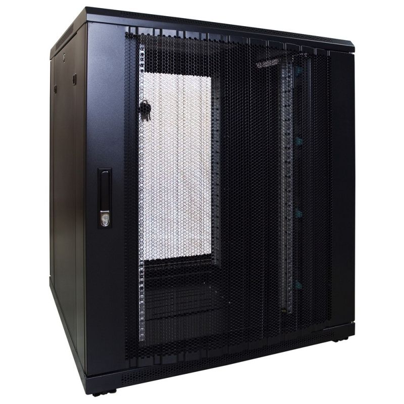 Armario para servidores de 18U con puerta perforada de 800x800x1000 mm (ancho x profundidad x alto)